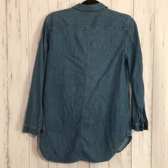 Calvin Klein ck Vintage denim chambray button up s - Picture 4 of 4